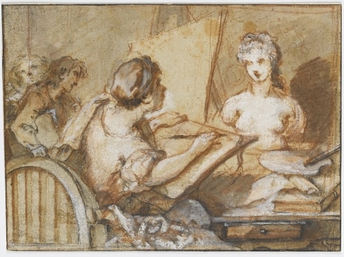 Junger Künstler beim Zeichnen einer weiblichen Büste (um 1765) von Michel-François Dandré-Bardon