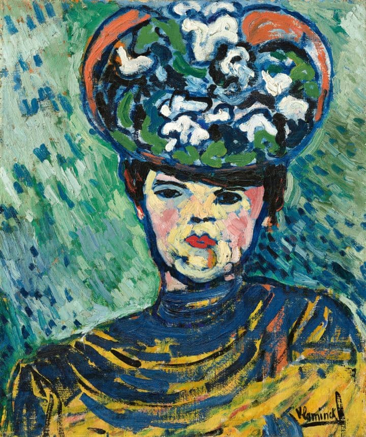  Maurice de Vlaminck. Frau mit Hut, 1905. Öl auf Leinwand, 56,5 x 47,6 cm. National Gallery of Art, Washington. © VG Bild-Kunst, Bonn 2024